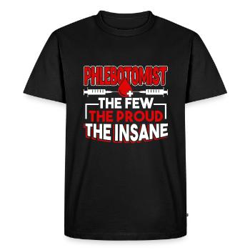 Phlebotomist Proud Phlebotomist - Men's Premium Organic T-Shirt - black - Front - Nico (187cm)
