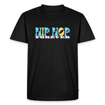 HIP HOP pour toujours - T-shirt Premium bio Homme - noir - Devant - Nico (187cm)