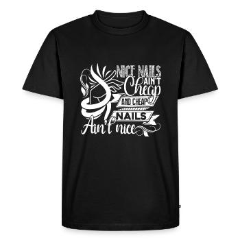 Nail Technician Nail Technician Nice Nails - Men's Premium Organic T-Shirt - black - Front - Nico (187cm)
