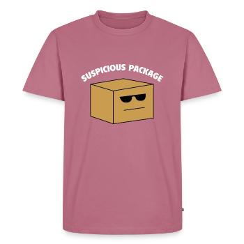 Suspicious Package - Men's Premium Organic T-Shirt - mauve - Front - Nico (187cm)