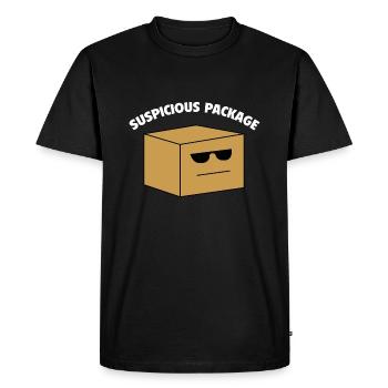 Colis suspect - T-shirt Premium bio Homme - noir - Devant - Nico (187cm)
