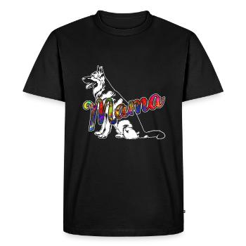 German Shepherd German Shepherd Mama - Men's Premium Organic T-Shirt - black - Front - Nico (187cm)