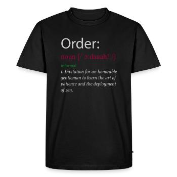 John Bercow Ordre Définition Brexit dire drôle - T-shirt Premium bio Homme - noir - Devant - Nico (187cm)