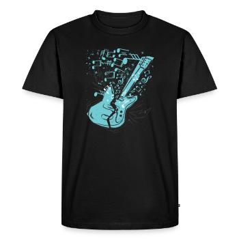 Guitar Music T-Shirt - Men's Premium Organic T-Shirt - black - Front - Nico (187cm)
