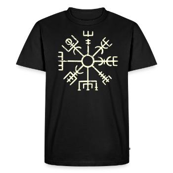 Viking Compass Vegvisir Viking Celts Gift - Men's Premium Organic T-Shirt - black - Front - Nico (187cm)