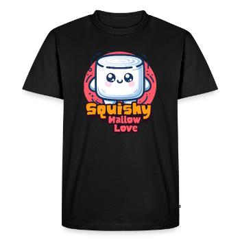 Guimauve sucrée Squishy Mallow Love - T-shirt Premium bio Homme - noir - Devant - Nico (187cm)