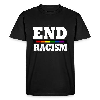 End Racism - T-shirt Premium bio Homme - noir - Devant - Nico (187cm)