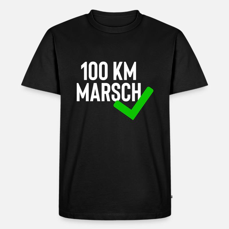 100km Marsch - Männer Premium Bio T-Shirt - Schwarz