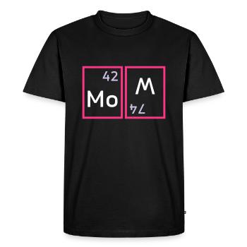 Mom (molybdenum, tungsten twisted) - Men's Premium Organic T-Shirt - black - Front - Nico (187cm)