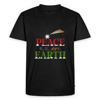 Paix sur Terre - T-shirt Premium bio Homme - noir - Devant - Nico (187cm)