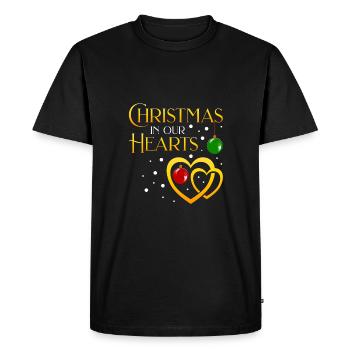 Noël dans mon cœur - T-shirt Premium bio Homme - noir - Devant - Nico (187cm)