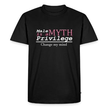 Male privilege is a Myth - Men's Premium Organic T-Shirt - black - Front - Nico (187cm)