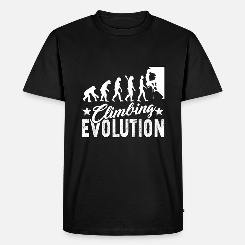 Climbing Evolution - Men's Premium Organic T-Shirt - black