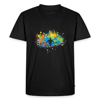 Color-cracked rowing - Men's Premium Organic T-Shirt - black - Front - Nico (187cm)