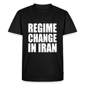 Regime change in iran - Men's Premium Organic T-Shirt - black - Front - Nico (187cm)