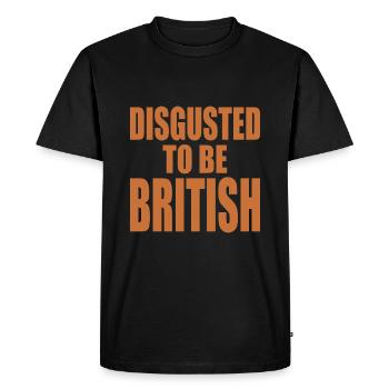 disgusted to be british - T-shirt Premium bio Homme - noir - Devant - Nico (187cm)