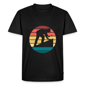 Couvreur - T-shirt Premium bio Homme - noir - Devant - Nico (187cm)