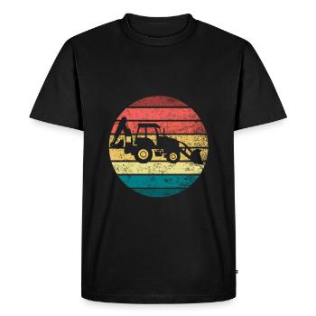 Tracteur - T-shirt Premium bio Homme - noir - Devant - Nico (187cm)