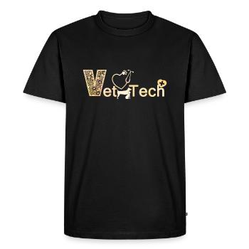 Funny Vet Tech - Men's Premium Organic T-Shirt - black - Front - Nico (187cm)