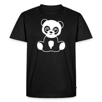 panda - T-shirt Premium bio Homme - noir - Devant - Nico (187cm)