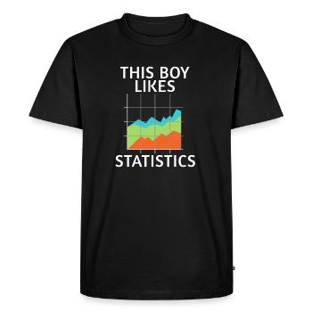 Statistique de la science des données Ironic - T-shirt Premium bio Homme - noir - Devant - Nico (187cm)