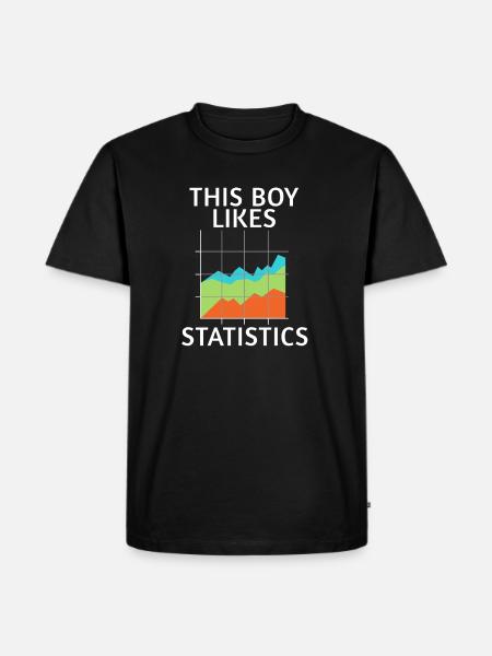 Data Science Statistics Ironic Statistician - Men's Premium Organic T-Shirt - black