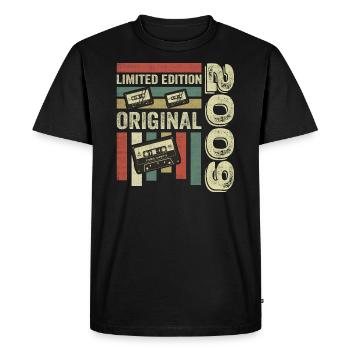 Millésime 2009 - Citation d’anniversaire rétro 2009 - T-shirt Premium bio Homme - noir - Devant - Nico (187cm)