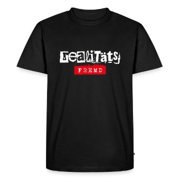 Unrealistic Unrealistic Strange - Men's Premium Organic T-Shirt - black - Front - Nico (187cm)