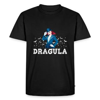 Drag Queen Dracula Halloween Carnival - Men's Premium Organic T-Shirt - black - Front - Nico (187cm)