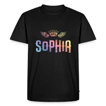 Sophia - T-shirt Premium bio Homme - noir - Devant - Nico (187cm)