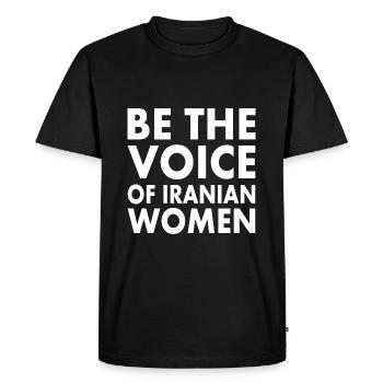 Be the voice of iranian women iran - T-shirt Premium bio Homme - noir - Devant - Nico (187cm)