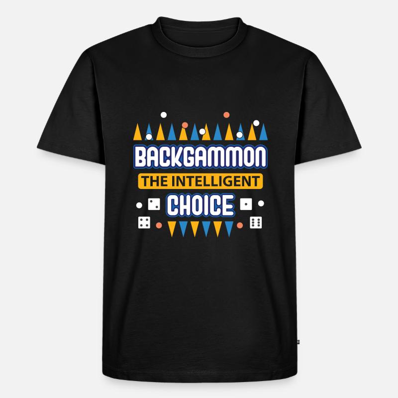 Backgammon Spiel - Männer Premium Bio T-Shirt - Schwarz