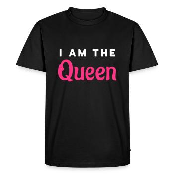 Je suis la Reine - T-shirt Premium bio Homme - noir - Devant - Nico (187cm)