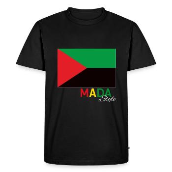 Mada Style Drapeau Martinique - T-shirt Premium bio Homme - noir - Devant - Nico (187cm)