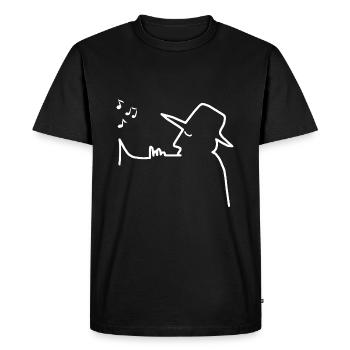 Music Trumpet Sheet Music Melody Trumpeter Graphic - Men's Premium Organic T-Shirt - black - Front - Nico (187cm)