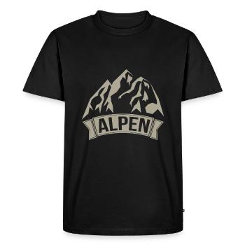 Alps - Men's Premium Organic T-Shirt - black - Front - Nico (187cm)