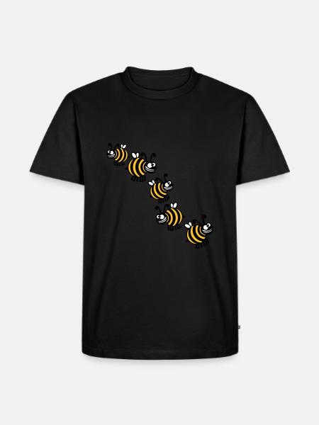 Thick crazy bees - Men's Premium Organic T-Shirt - black