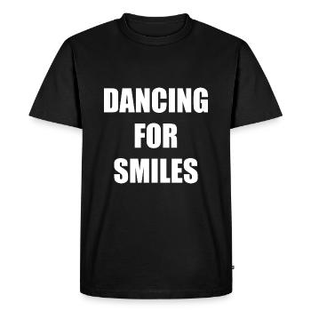 dancing for smiles - T-shirt Premium bio Homme - noir - Devant - Nico (187cm)