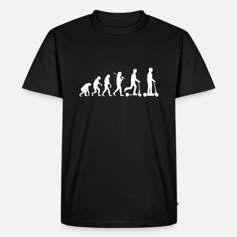 Evolution Escooter Elektroroller - Männer Premium Bio T-Shirt - Schwarz