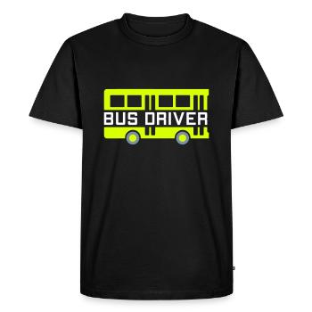 Bus driver (two bus halves) - Men's Premium Organic T-Shirt - black - Front - Nico (187cm)