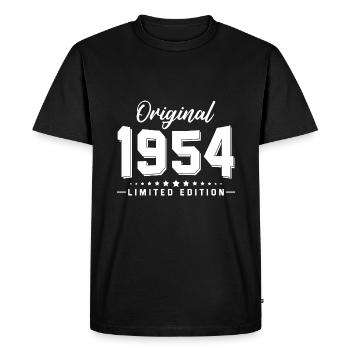 68 Anniversaire Millésime 1954 - T-shirt Premium bio Homme - noir - Devant - Nico (187cm)