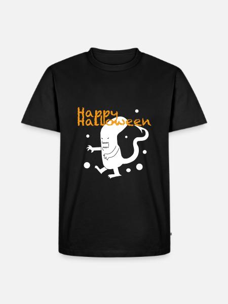 Halloween monster white - Men's Premium Organic T-Shirt - black