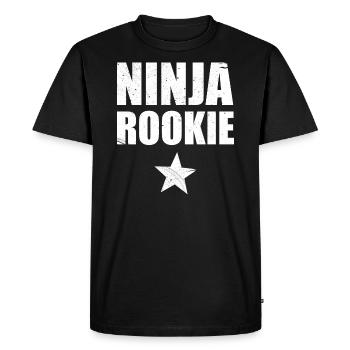 Ninja Warrior - Ninja Rookie - Männer Premium Bio T-Shirt - Schwarz - Vorne - Nico (187cm)