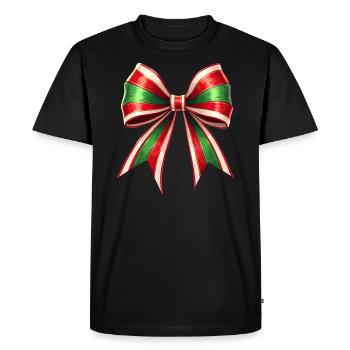 Cadeau De Noël Noeud Canne À Sucre - T-shirt Premium bio Homme - noir - Devant - Nico (187cm)