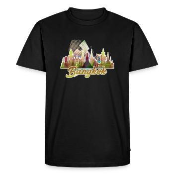 Bangkok 5 ans - T-shirt Premium bio Homme - noir - Devant - Nico (187cm)