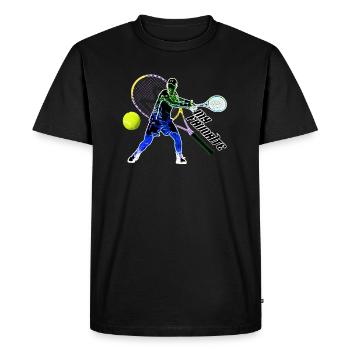 tennis 9 - T-shirt Premium bio Homme - noir - Devant - Nico (187cm)