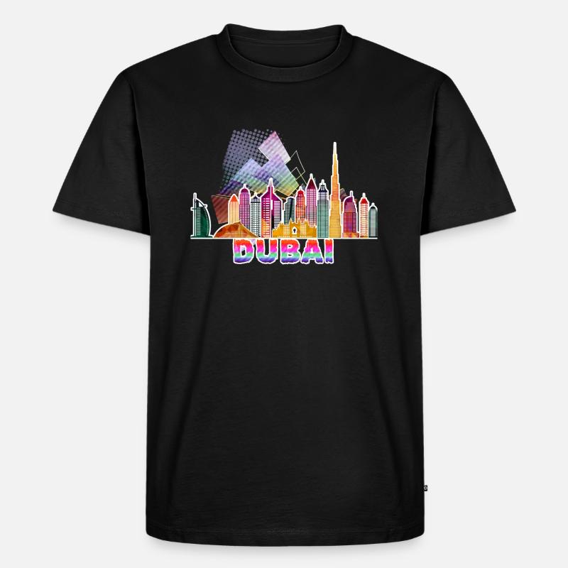 Dubai 3 J - Männer Premium Bio T-Shirt - Schwarz