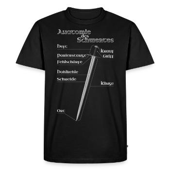 Anatomie des Schwertes - für Schwertkämpfer - Männer Premium Bio T-Shirt - Schwarz - Vorne - Nico (187cm)