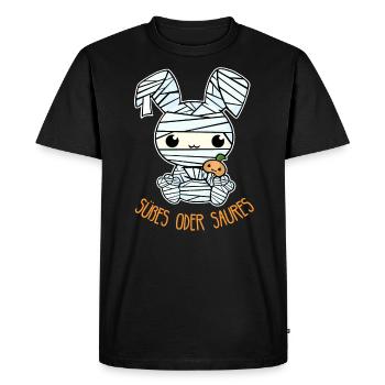Cute Doll Halloween - Des bonbons ou un sort - T-shirt Premium bio Homme - noir - Devant - Nico (187cm)