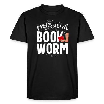 Bibliothèque de cadeaux pour bibliothécaires professionnels - T-shirt Premium bio Homme - noir - Devant - Nico (187cm)